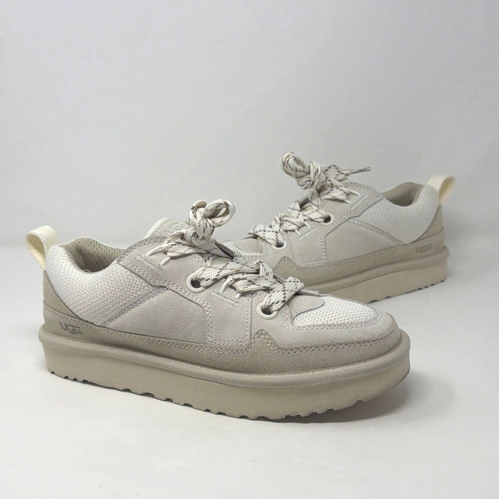 UGG Lo Lowmel Sneaker Womens 8 Jasmine Suede Mesh Lace Up Comfort Shoe